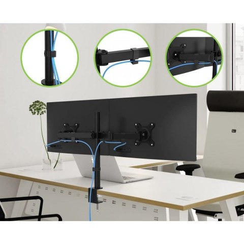 Techly ICA-LCD 482-D uchwyt / stojak do monitorów 68,6 cm (27") Czarny Biurko Techly ICA-LCD 482-D uchwyt / stojak do monitorów 68,6 cm (27") Czarny Biurko