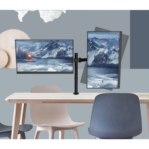 Techly ICA-LCD 482-D uchwyt / stojak do monitorów 68,6 cm (27") Czarny Biurko Techly ICA-LCD 482-D uchwyt / stojak do monitorów 68,6 cm (27") Czarny Biurko