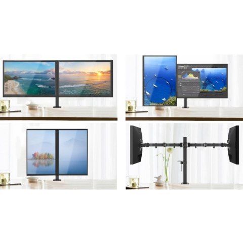 Techly ICA-LCD 482-D uchwyt / stojak do monitorów 68,6 cm (27") Czarny Biurko Techly ICA-LCD 482-D uchwyt / stojak do monitorów 68,6 cm (27") Czarny Biurko