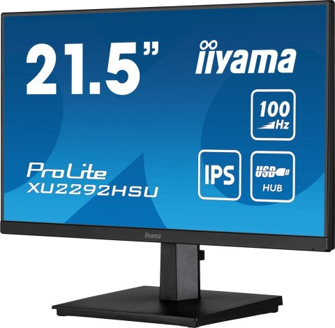Monitor IIYAMA XU2292HSU-B6 21.5 cali ETE IPS Full HD 100Hz 250cd/m2 0.4ms HDMI DP USB-HUB 4x3.2 Głośniki Monitor IIYAMA XU2292HSU-B6 21.5 cali ETE IPS Full HD 100Hz 250cd/m2 0.4ms HDMI DP USB-HUB 4x3.2 Głośniki