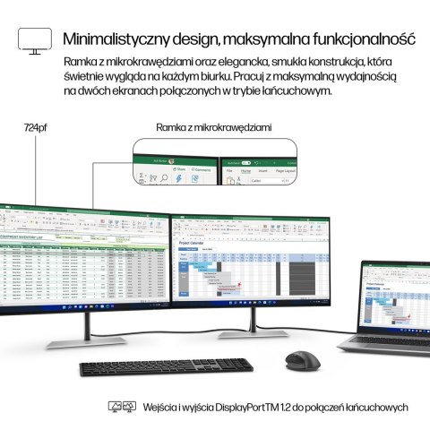 HP Monitor Pro seria 7 FHD - 724pf, 23,8" HP Monitor Pro seria 7 FHD - 724pf, 23,8"