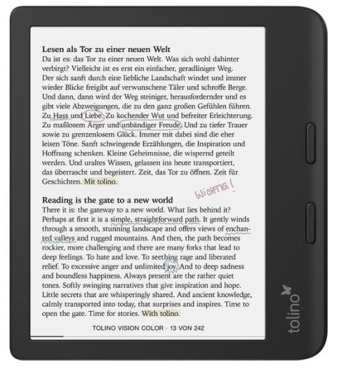 Tolino vision kolorowy czytnik e-booków Tolino vision kolorowy czytnik e-booków
