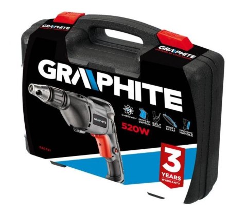 Graphite Grafitinis atsuktuvas 58G791 520W Graphite Grafitinis atsuktuvas 58G791 520W
