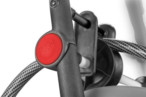 Wózek na wąż ogrodowy, metalowy, do 60 m węża 1/2", z prowadnicą węża Wózek na wąż ogrodowy, metalowy, do 60 m węża 1/2", z prowadnicą węża