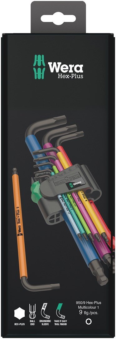 Wera 950 Spkl9 Hex-plus Hex Key Set Zestaw kluczy imbusowych w kształcie litery L Metryczny/imperialny 9 szt. Wera 950 Spkl9 Hex-plus Hex Key Set Zestaw kluczy imbusowych w kształcie litery L Metryczny/imperialny 9 szt.