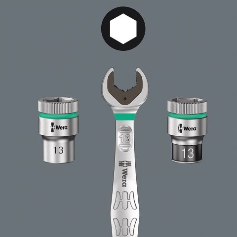 Zestaw kluczy nasadowych z grzechotką Zyklop Hybrid 1/2'' Zestaw kluczy nasadowych z grzechotką Zyklop Hybrid 1/2''