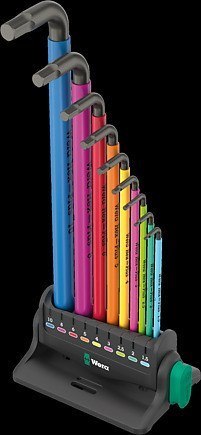 Zestaw kluczy trzpieniowych 950/9 HEX-PLUS MULTICOLOUR 3 9CZR Zestaw kluczy trzpieniowych 950/9 HEX-PLUS MULTICOLOUR 3 9CZR