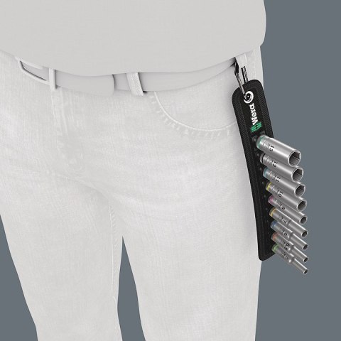Zestaw nasadek udarowych długich 1/4'' 5-13MM, 9CZ. Zestaw nasadek udarowych długich 1/4'' 5-13MM, 9CZ.