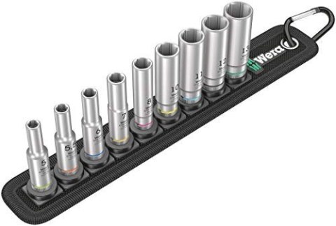 Zestaw nasadek udarowych długich 1/4'' 5-13MM, 9CZ. Zestaw nasadek udarowych długich 1/4'' 5-13MM, 9CZ.