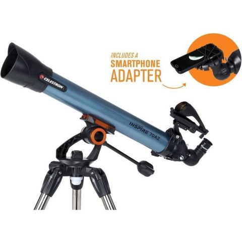 Celestron Inspire 70AZ Luneta 35x Czarny, Niebieski Celestron Inspire 70AZ Luneta 35x Czarny, Niebieski