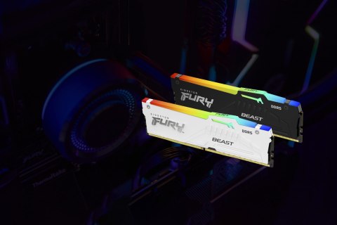 KINGSTON DDR5 32GB 6000MT/s CL36 DIMM (Kit of 2) FURY Beast White RGB EXPO KINGSTON DDR5 32GB 6000MT/s CL36 DIMM (Kit of 2) FURY Beast White RGB EXPO