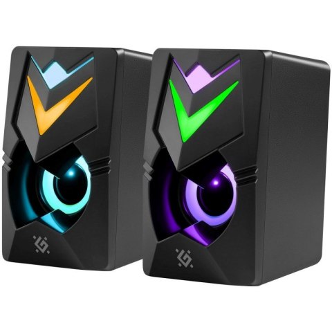 DEFENDER GLOSNIKI PC J4 2.0 6W LED USB CZARNE 65964 DEFENDER GLOSNIKI PC J4 2.0 6W LED USB CZARNE 65964