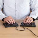 Klawiatura R-Go Split Break ergonomiczna UK-išdestymas juodas