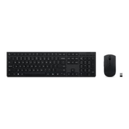 Lenovo Professional Bezprzewodowa ładowalna klawiatura i mysz combo | Zestaw klawiatury i myszy | Bezprzewodowy | Mysz w zestawi