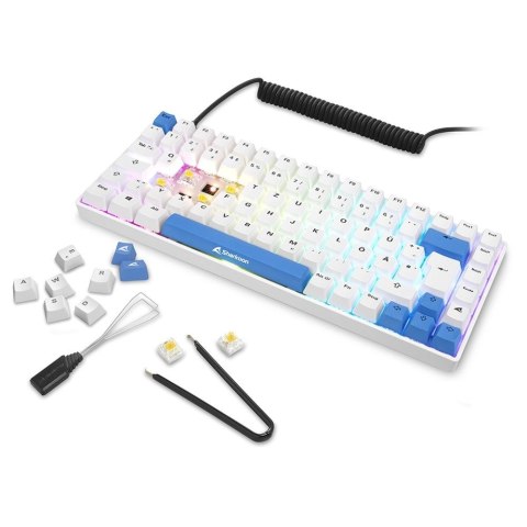Sharkoon SKILLER SGK50 S3 PBT klawiatura Gaming USB QWERTZ Niemiecki Biały Sharkoon SKILLER SGK50 S3 PBT klawiatura Gaming USB QWERTZ Niemiecki Biały