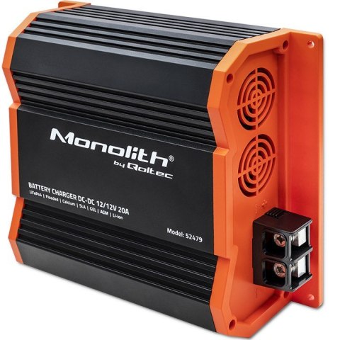 QOLTEC ŁADOWARKA DC-DC MONOLITH DO AKUMULATORÓW LIFEPO4 AGM 12V-12V | 20A | 250W QOLTEC ŁADOWARKA DC-DC MONOLITH DO AKUMULATORÓW LIFEPO4 AGM 12V-12V | 20A | 250W