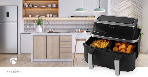 Frytkownica beztłuszczowa Nedis 2x4,2l KAAF320BK Frytkownica beztłuszczowa Nedis 2x4,2l KAAF320BK
