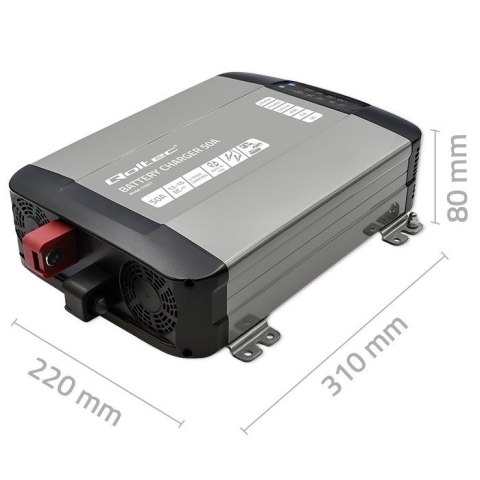 Inteligentna profesjonalna ładowarka Monolith do akumulatorów LiFePO4 AGM GEL SLA 50A 12V Inteligentna profesjonalna ładowarka Monolith do akumulatorów LiFePO4 AGM GEL SLA 50A 12V