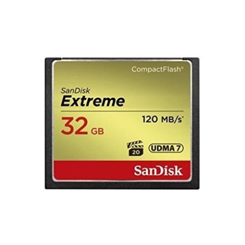 Karta pamięci Compactflash SanDisk Extreme 32GB 120/85 MB/s Karta pamięci Compactflash SanDisk Extreme 32GB 120/85 MB/s