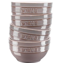 Zestaw 4 misek okrągłych STAUB 40508-152-0 - antyczny szary 12 cm