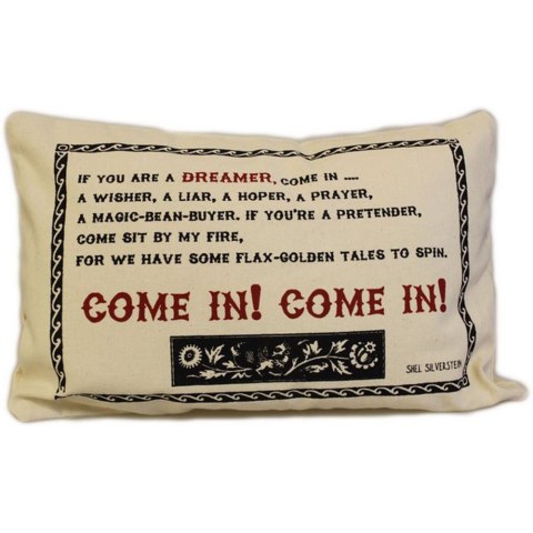 CUSCINI LETTERARI - Copricuscino in Juta lavata / Cotton pillow case COME IN! - Size 38x25cm CUSCINI LETTERARI - Copricuscino in Juta lavata / Cotton pillow case COME IN! - Size 38x25cm