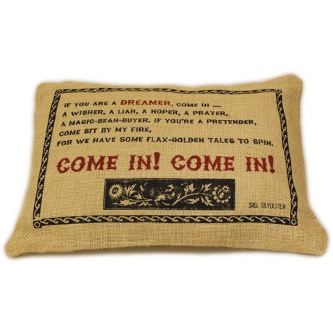 CUSCINI LETTERARI - Copricuscino in Juta lavata / Juta washed pillow case COME IN! - Size 38x25cm CUSCINI LETTERARI - Copricuscino in Juta lavata / Juta washed pillow case COME IN! - Size 38x25cm